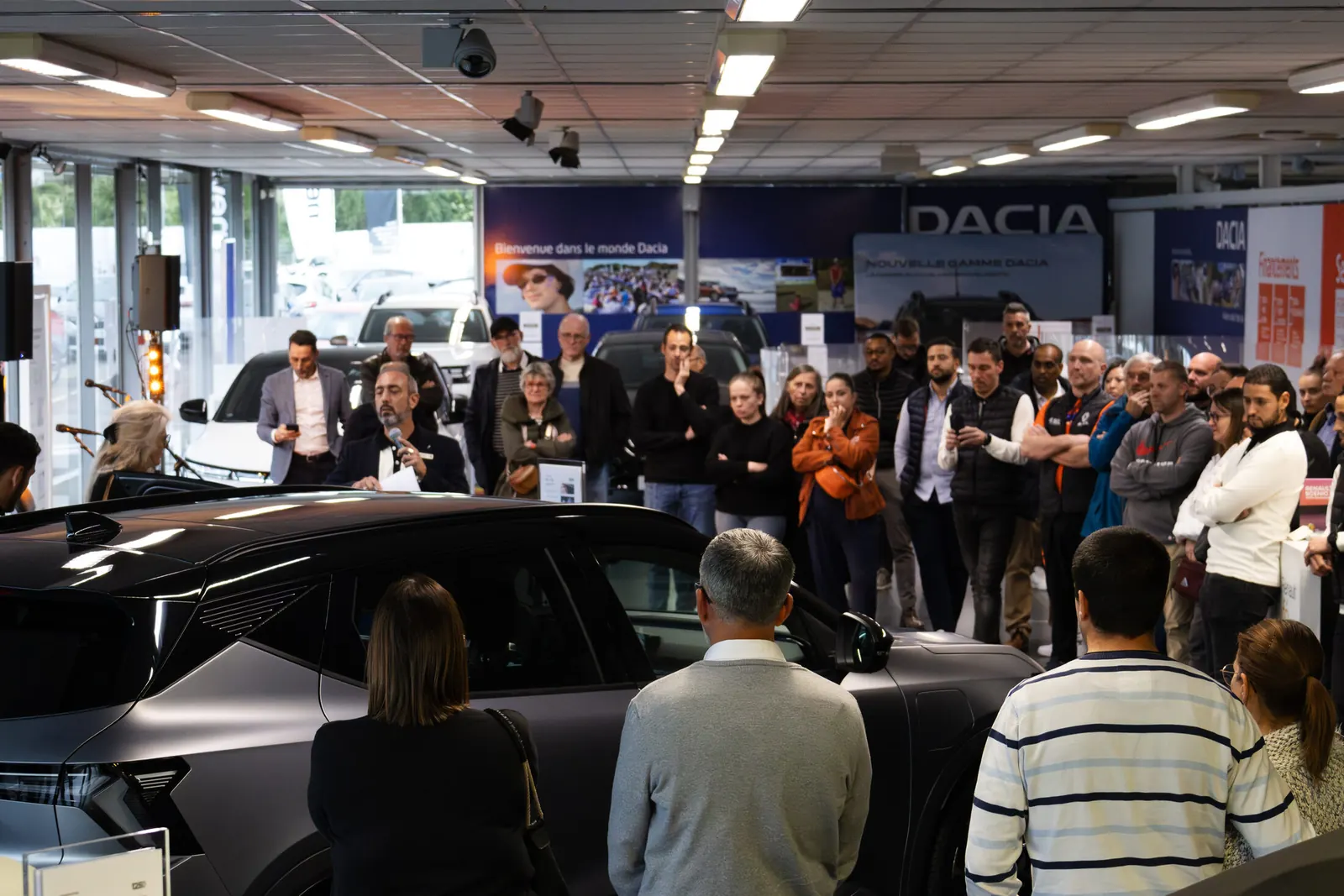 Guests at a car launch event