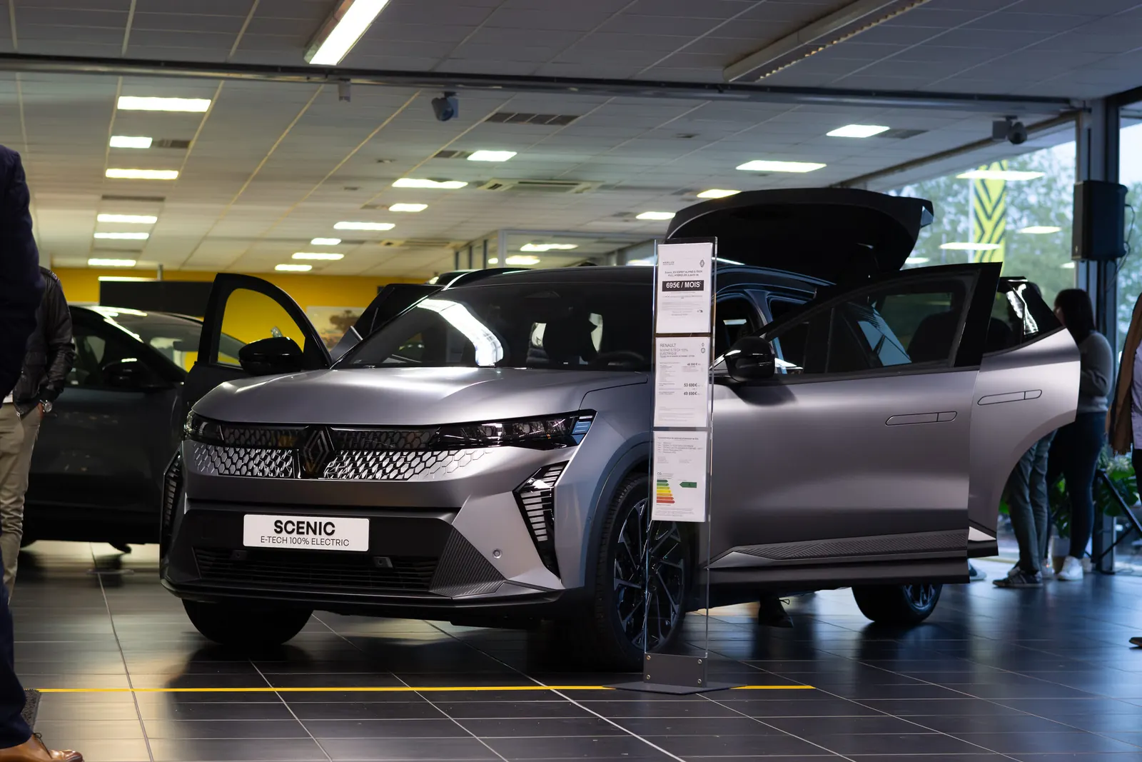 New SUV on a showroom floor